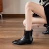 Botas Personalizadas para Mujer ~ Botines de Punta para Mujer 2025 Nuevos Botines de Tacón Bajo para Mujer Botas Delgadas hasta la Mitad de la Pantorrilla Botines Cortos Franceses