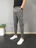 Jeans de verano de color sólido ajustados para hombre, pantalones de moda juvenil, cropped, de pierna pequeña, combinan con todo, jeans modernos hasta el tobillo