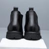 Transfronteiriça Novos Botas de Cano Alto Masculinas de Couro Genuíno Moda Manga Botas Martin Calçados de Trabalho Modernos Respiráveis Sola Grossa Esportes Lazer