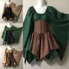 2026Wish Novo Vestido Medieval Feminino de Manga Longa Estilo Europeu e Americano Roupas Versáteis Elegante para o Trabalho e o Trajeto