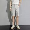 Pantalones Cortos de Traje para Hombre Ropa Exterior Holgados Hielo Verano Delgados Casuales Color Sólido Pantalones para Hombre Blancos Modernos de Cinco Puntos