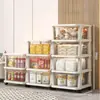 Organizador de almacenamiento de juguetes para niños, estante de almacenamiento de plástico multicapa para el hogar, caja de almacenamiento gruesa y duradera para snacks y ropa