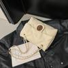 Bolso de Hombro Estilo Occidental Retro de Moda con Pliegues para Mujer 2025 Primavera Nuevo Bordado Acolchado Cadena