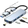 Estação de Docking USB+Type-C Oito-em-Um Transfronteiriça com Leitor de Cartão SD/TF e Hub Multi-Interface para Computadores