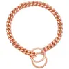Em estoque 10mm colar de cachorro de aço inoxidável dourado P corrente coleira de titânio Amazon AliExpress explosões atacado