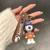 Llavero de Snoopy Muñeco de Dibujos Animados Colgante para Bolso Coche Llavero Lindo Colgante Pequeño Creativo para Pareja Venta al por Mayor