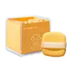 La borla de galleta de mantequilla se hace más grande al contacto con el agua. Caja de set de esponjas para cushion de doble uso seco y húmedo no absorbe el polvo. El maquillaje se aplica en los huevos de maquillaje de belleza.
