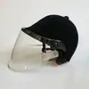 Casco de Equitación Unisex Tela de Terciopelo Negro Casco de Equitación Casco de Batería para Vehículo No Eléctrico Tela para Cuatro Estaciones