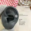 Brincos de Aço Titânio 316L, Requintados e Modernos, Tarraxas de Brinco de Floco de Neve de Natal em Quatro Cores, Brincos com Design Doce e Cool para Mulheres