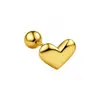Clavo de acero inoxidable chapado en oro de 18 quilates con circonita para cartílago, joyería de piercing microincrustada, exquisita y compacta