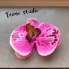 Cabeça de Flor de Orquídea Phalaenopsis Artificial, Textura de Película Impressa em 3D, Buquê Exquisito para Decoração de Casamento e Lembrança