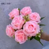 Flor Artificial de Rosa Irlandesa de Múltiples Capas de 7 Cabezas Flor Falsa Boda Decoración de Boda Hogar Fotografía Decoración de Pared de Flores