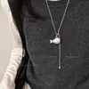 Colar Coração com Contas Coloridas para Mulheres, Design de Nicho de Verão, Corrente de Pescoço em Camadas, Acessório de Corrente para Clavícula, Camadas de Contas