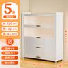 Gabinete de almacenamiento de acero nuevo, anti-mirones, de gran capacidad, para el hogar, impermeable y a prueba de polvo, con puerta giratoria, altura del piso, gabinete de almacenamiento multicapa