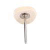 2.35/3mm Cepillo de pulido de línea de coche en forma de T con mango rueda de tela blanca varilla rueda de tela de algodón plana cepillo de pulido