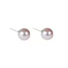 Brincos de Prata S925 com Pérola Rosa Sakura Clássica Pérola Shijia Austríaca Brincos Casuais Retrô Franceses