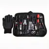 Alicate de reparo automotivo vermelho e preto, conjunto de 7 peças, cortador de fios, cortador de fiação de carro, alicate separador de mangueira de óleo, alicate de corte de energia, grampos