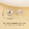 Prata 925 Banhada a Ouro Contas Espaçadoras Cravejadas com Diamantes Acessórios para Joias Artesanais DIY Pulseira Colar
