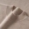 Suéter de Cashmere Baicaifeng para Bebê Masculino Gola Alta Meia Manga Casual de Negócios Malha de Cashmere Manga Longa
