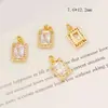 Pingente de girassol com zircônia incrustada em ouro revestido de cobre 18K, pingente de diamante, colar artesanal com material para brincos e pulseiras