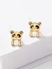 Pendientes Rojos de Panda Frescos y Únicos, Moda y Lindos, Más Vendidos en Temu Amazon Transfronterizo Europeo y Americano, Adecuados para que los Usen las Mujeres