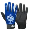 Guantes de Ciclismo para Primavera y Otoño con Pantalla Táctil, de Dedo Completo y Medio Dedo para Motocicleta, Bicicleta de Montaña Eléctrica, Dedo Largo, Dedo Dividido, Equipo para Hombre con Diseño Reflectante
