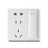 Tomada com Interruptor de Sobrepor com Caixa Base, Sete Furos, Nove Furos, Painel Grande Branco, Fiação Exposta, Um ou Dois Módulos, Painel de Cinco Furos, USB