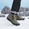 Ventas Directas de Fábrica Transfronterizas Invierno Terciopelo Suela Gruesa Impermeables Botas de Nieve Cálidas y Transpirables Pareja Caña Alta Casual Zapatos de Algodón