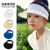 Sombrero de protección solar UV estilo Zhao Lusi para mujer, sombrero solar de seda helada para exteriores de verano, sombrero de ala ancha para proteger la cara, con parte superior abierta