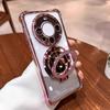 Funda anticaíble para Huawei Mate80/70 Air con Espejo de Maquillaje y Soporte, Galvanizado con Película para Lente, Cobertura Completa