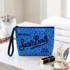 Amazon en stock Material de Buceo Bolsa de Lavado de Almacenamiento Impermeable Rayada Estampada Bolsa de Viaje Portátil de Mano Bolsa de Cosméticos