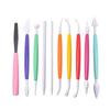 Conjunto de 10 peças de caneta de gravação colorida, conjunto de gravação, faca modeladora, ferramenta para decoração de bolo de açúcar, ferramenta de confeitaria DIY