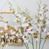 Orquídea Danzante Amarilla Boda Flor de Seda artificial Orquídea Wenxin Orquídea Mariposa Decoración del Hogar Flor Falsa Simulación 3 Horquillas Orquídea Danzante