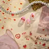 Edición Limitada Día de San Valentín Calcomanías para Uñas de Corazón Hueco Dorado M1328 Calcomanías para Uñas Estilo Lolita Retro