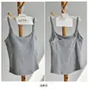 [Camiseta Primer Amor] 25 Primavera y Verano Nuevo Ropa de Mujer Tencel con Hilo Algodón de Bambú Camisola Chaleco con Copa Fija
