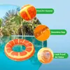 Flotador de natación personalizado de fábrica, anillo de natación de PVC con forma de fruta, sandía, jugo de naranja, inflable para montar, fila flotante para adultos y niños, engrosado
