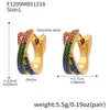 Pendientes Cruzados Europeos y Americanos de Moda Tachonados con Diamantes de Circonia 5A Brillantes, Joyería Elegante y con Estilo, Chapados en Oro Real de 18 Quilates, No se Desvanecen
