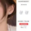 Pendientes de estrella de circón de plata de ley S925 para mujer, pendientes de pentagrama delicados y compactos, accesorios para la oreja de moda