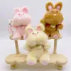 Nuevo Llavero de Muñeca de Conejo Lindo de Peluche, Pequeño Regalo Exquisito, Colgante de Muñeca para Mochila, Accesorios Pequeños al por Mayor