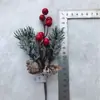 Accesorios de decoración personalizados de fábrica para Navidad y Año Nuevo, accesorios de boda, boda, bricolaje, flores de Navidad tridimensionales, frutos rojos