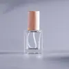 Frasco de vidro transparente personalizado de 10ml dh562 pequeno frasco de recarga de perfume frasco spray frasco de óleo essencial frasco de esmalte