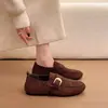 Mocasines Estilo Old Money Vintage para Mujer, Nueva Colección de Otoño, Hebilla Metálica, Tacón Oculto, Para el Trabajo, Casual, Versátiles, Estilo Birkenstock, Modernos