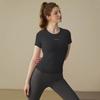 Verão Fino Gola Redonda Justo Esportivo Manga Curta Corrida Yoga Fitness Top Casual ao Ar Livre Camiseta