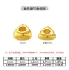 Contas Espaçadoras Triangulares de Prata Esterlina S925 18K Acessórios para Joias DIY Contas para Pulseira Acessórios de Prata