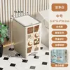 Cubo de basura con tapa para uso doméstico, gran capacidad, adecuado para sala de estar, baño, inodoro, dormitorio, cocina, cubo de basura operado con el pie, no necesita agacharse