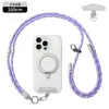 Cordón Desmontable para Teléfono Móvil Multifuncional Tres en Uno Cruzado Cuerda para Teléfono Móvil Colgante para Cuello Muñeca Anti-Pérdida Cordón para Funda de Teléfono Móvil