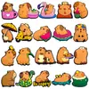 Calçados Crocs, Conjunto Capivara Capivara, Acessórios para Sapatos, Acessórios para Sapatos de Borracha Macia DIY, Acessórios de Fivela para Sapatos de PVC