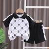 Conjunto de Verano para Niños 2024 Nuevo de Moda Celebridad de Internet Ropa para el Día del Niño Bebé Conjunto de Polo de Manga Corta a la Moda para Niños