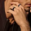 Amazon Joyería Clásica Europea y Americana Set de Cinco Piezas para Hombre Anillo Redondo Grande de Acero Inoxidable Cadena Juego de Anillos Lisos