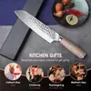 Conjunto de Facas de Chef Japonesas Forjadas à Mão em Aço Inoxidável Mais Vendido da Amazon para Uso Doméstico, Faca de Cozinha Afiada e Faca para Fatiar